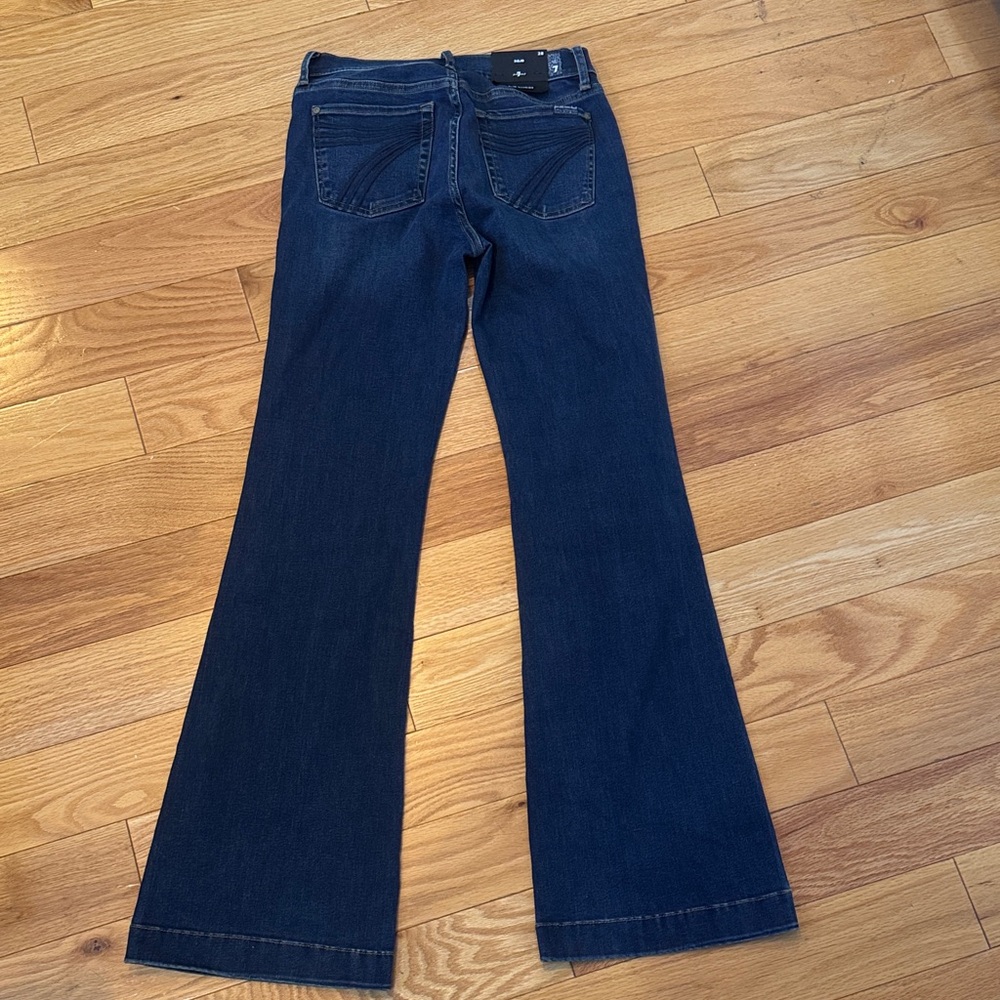 7 For All Mankind Dark wash Medium Melrose Slim Illusion NWT - Picture 6 of 6